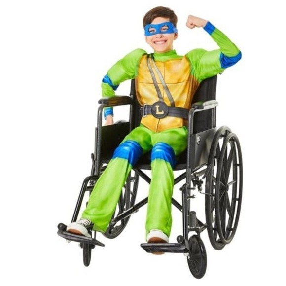 Wheelchair Ninja Turtle Costume New 4/6 Adaptive Design One Size Light Up Belt - Picture 1 of 11